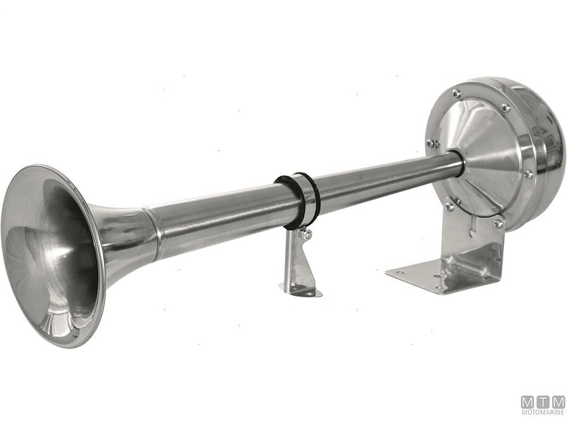 TROMBA SINGOLA AA 12V INOX 