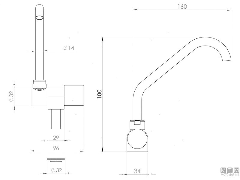 RUBINETTO UNO FOLD ALTO 