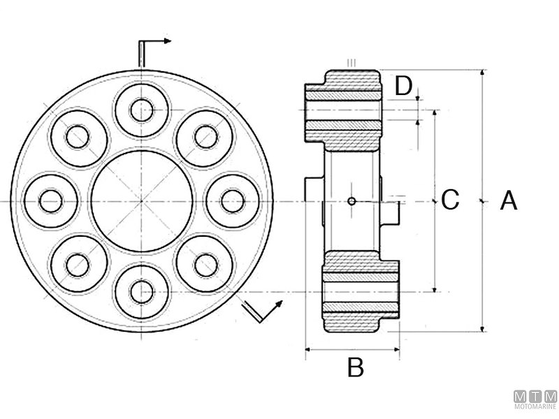 GIUNTO ELASTICO 8FBD D120MM 