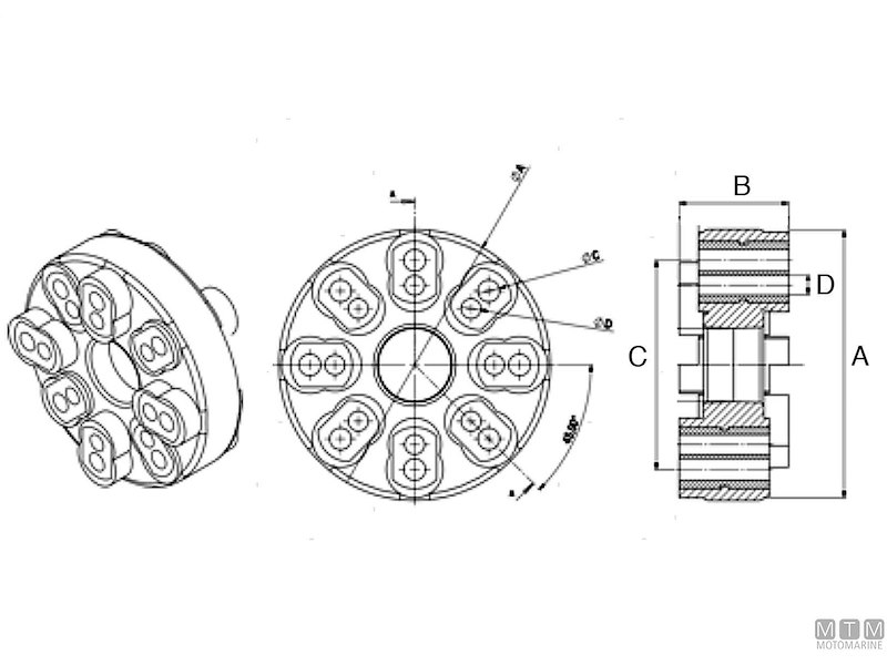 GIUNTO ELASTICO 16FBD D120MM 