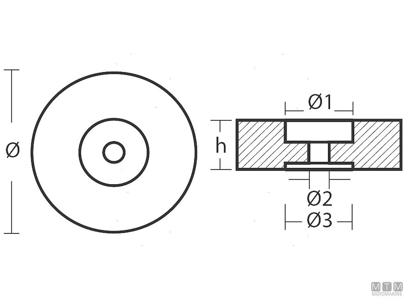 Anodo a Flangia Alta 40/50 mm