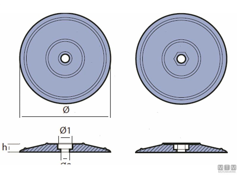 Anodi Flangia Tonda in Coppia con Viti