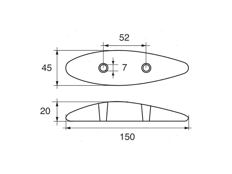 ANODO OVAL LONG L140MM ZN 