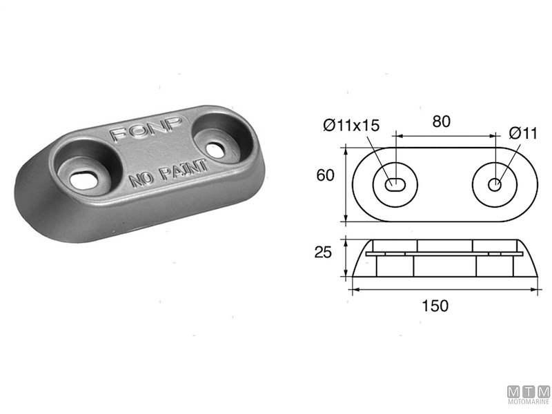 ANODO VET 1 L150MM ZN 