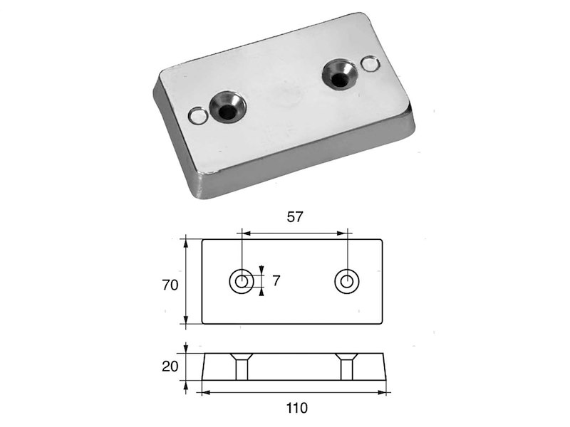 ANODO FLAP 1 L110MM ZN 