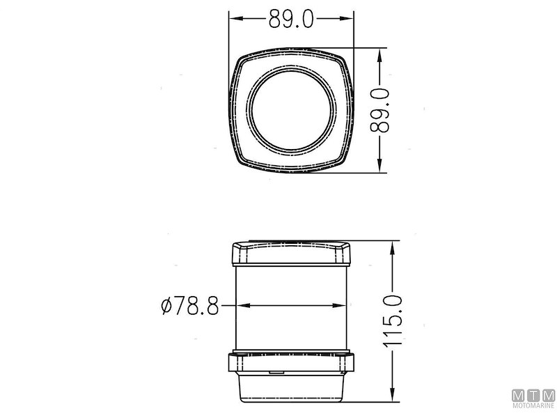 FANALE LED DI FONDA 12V 360° 
