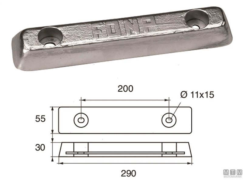 ANODO VET 3 L290MM ZN 