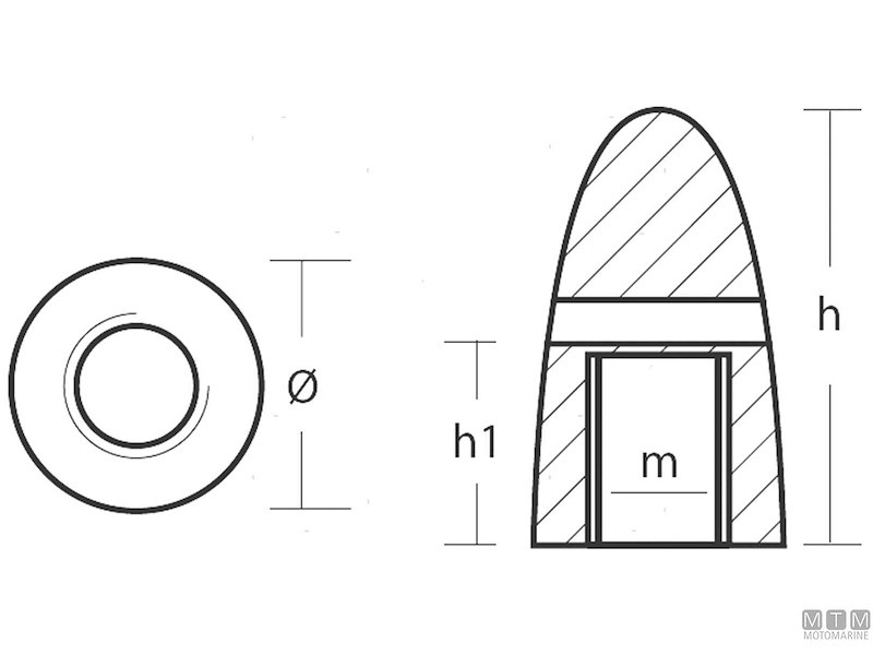 Anodo Ogiva con Innesto Filettato