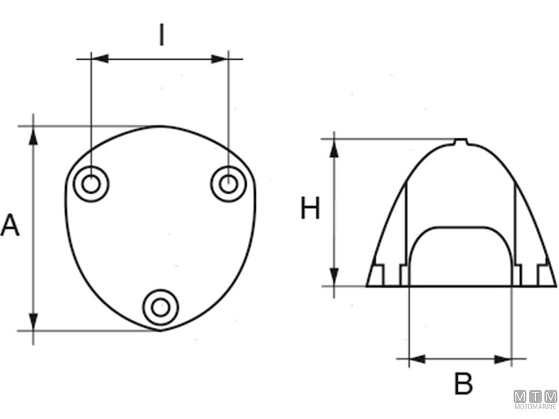 Anodo Ogiva Max-Prop 3 Pale 3 Fori