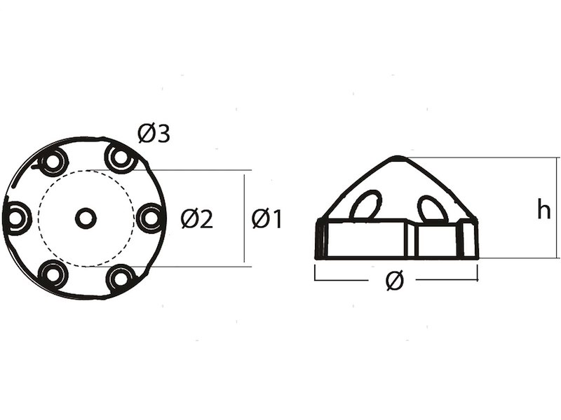 Anodi Ogiva 6 Fori Max-Prop 3 Pale