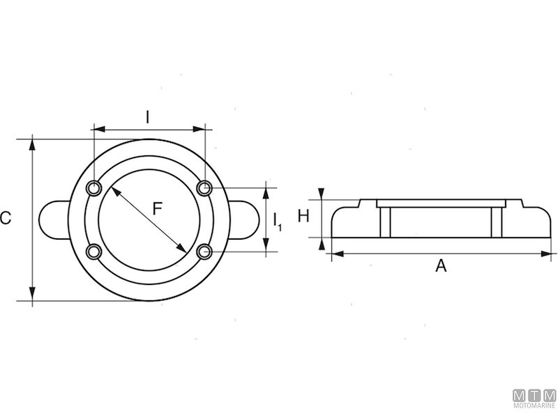 ANODO A COLLARE PER YANMAR SAILDRIVE IN ZINCO 