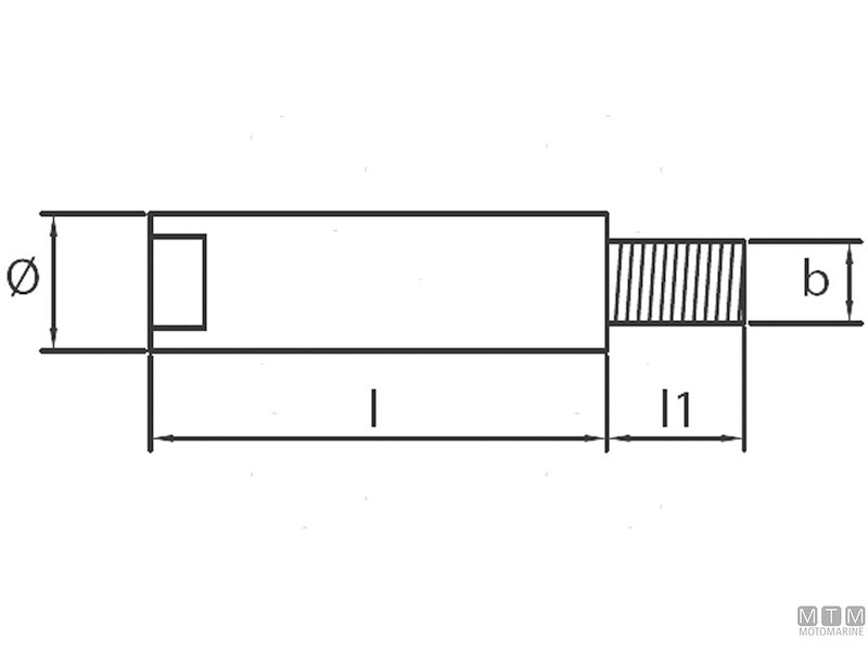 ANODO BARROTTO YANMAR 1GM10 IN ZINCO 