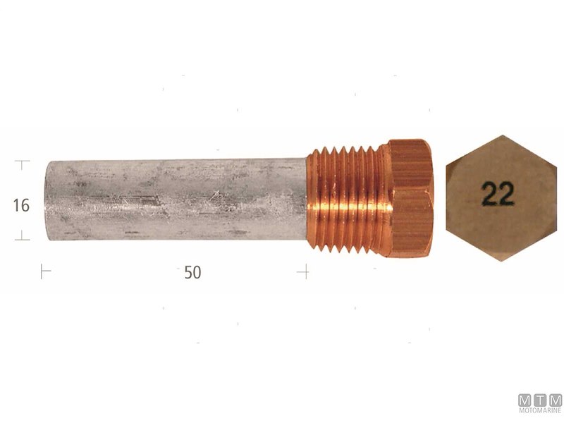 ANODO BARROTTO YANMAR LH LONG ZN 