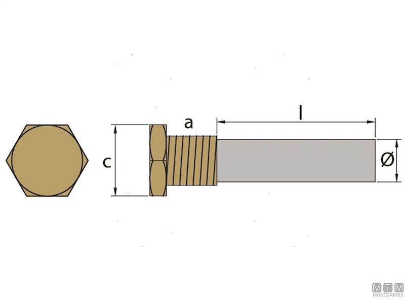 Anodo Barrotto Yanmar 4LH-6