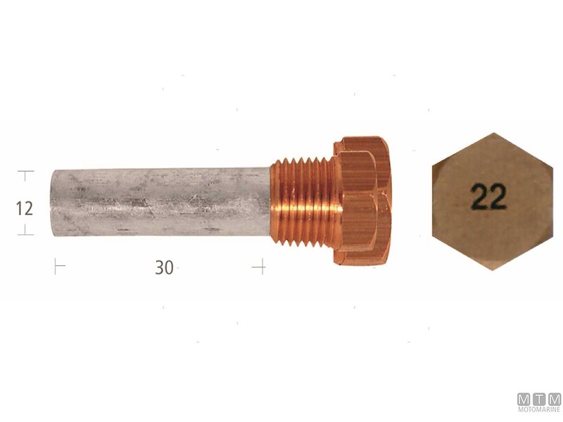 ANODO BARROTTO YANMAR LH SHORT ZN 
