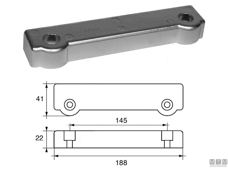 ANODO BARRA VOLVO 250/270/280 ZN 