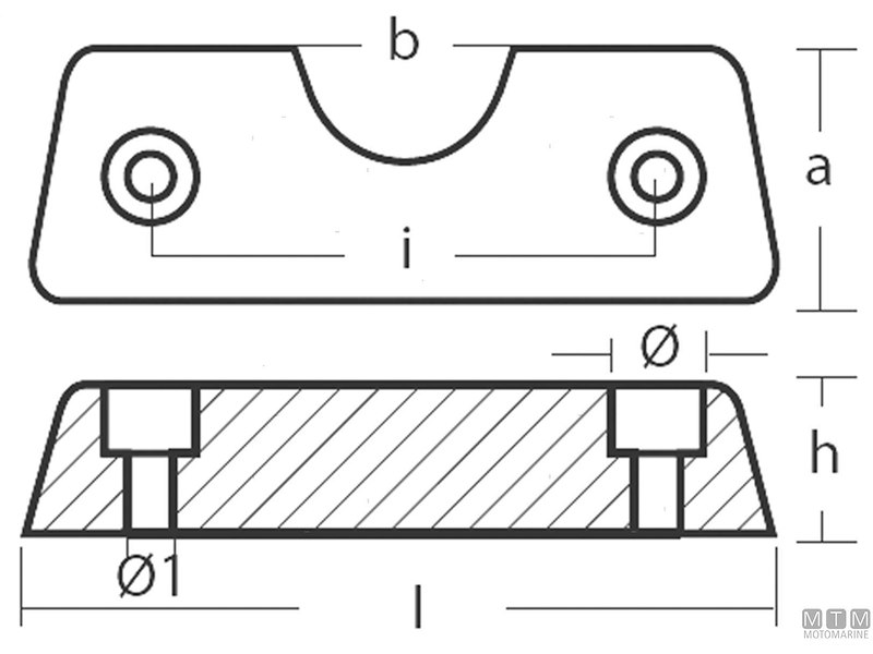 ANODO BARRA PER VOLVO DPX IN ZINCO 