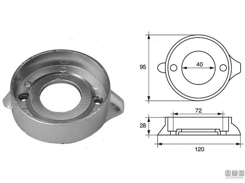ANODO COLLARE VOLVO SAIL DRIVE 120 