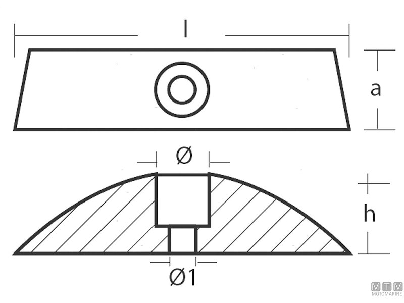 Anodo Placca Doppia per Volvo Sail Drive 110-120