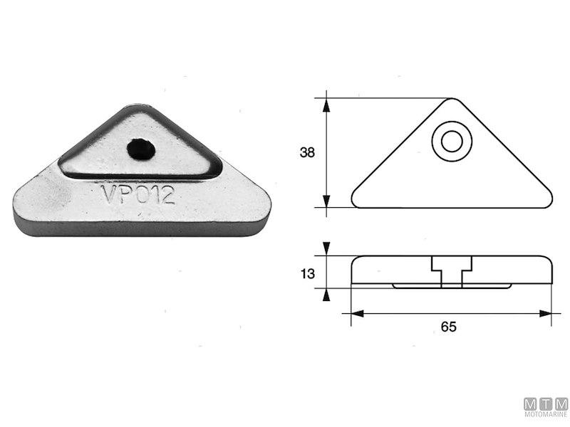 ANODO PLACCA VOLVO 290 DUO PROP DPX ZN 