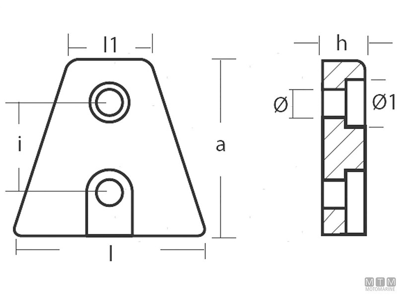 ANODO PIASTRINA VOLVO DPX IN ZINCO 