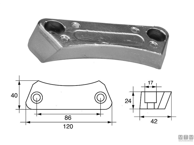 ANODO BARRA VOLVO DUO PROP NEW ZN 