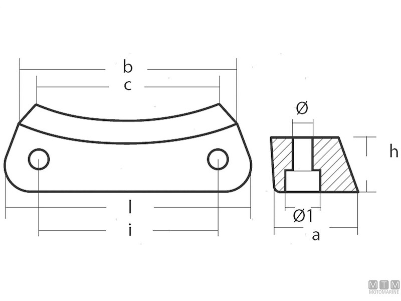 Anodo Barra per Volvo Duo Prop