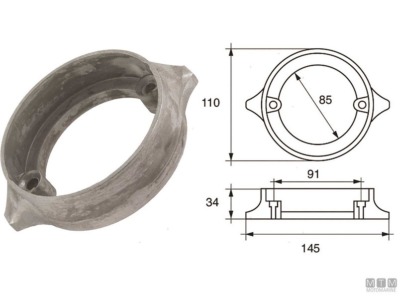 ANODO COLLARE VOLVO DUO PROP LOW ZN 