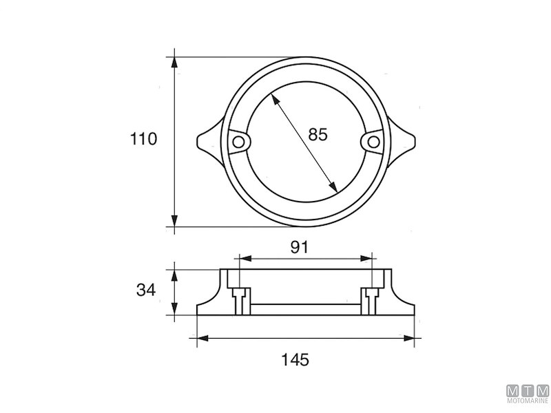 ANODO COLLARE VOLVO DUO PROP LOW ZN 
