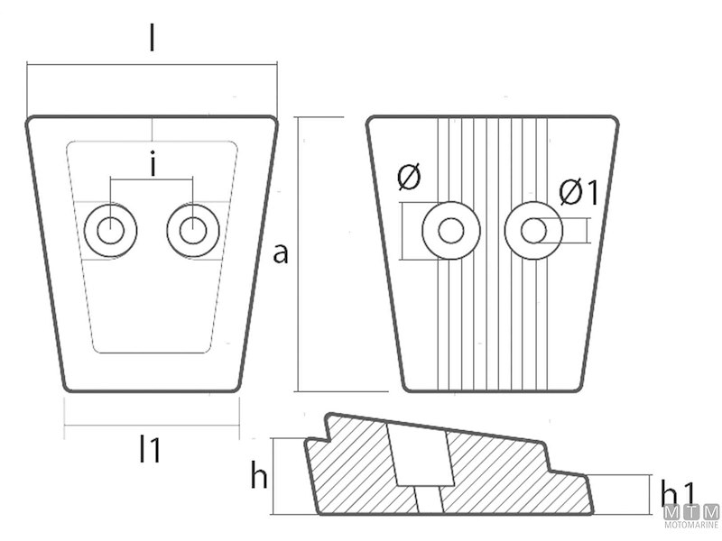 Anodo Piastra per Piede Volvo SX-APS