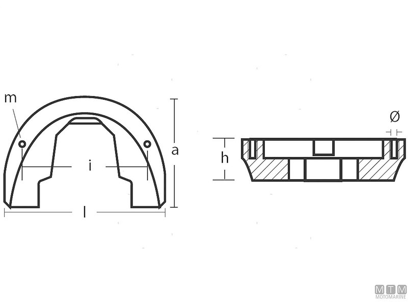 Anodo Piastra per OMC Cobra 90