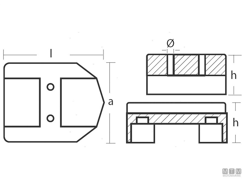 Anodo Placca per Mercruiser Alpha One Gen II