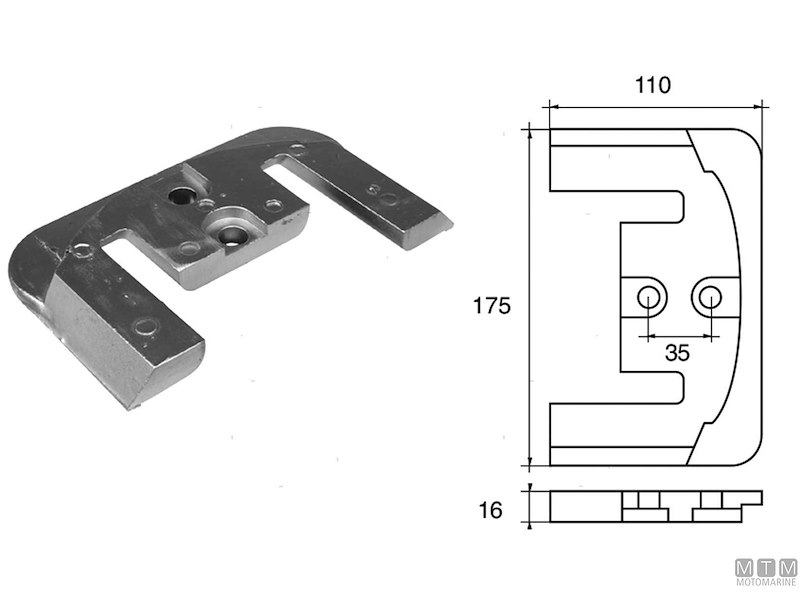 ANODO PIASTRA BRAVO ZN 