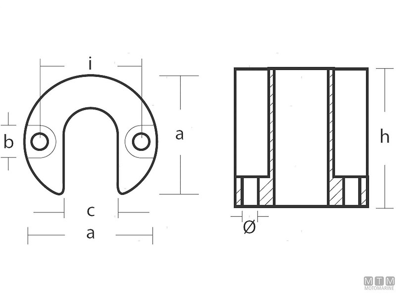 Anodo Collare per Trim Mercruiser Bravo I//II/III