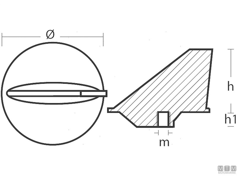 Anodo Pinna per Mercruiser Alpha One