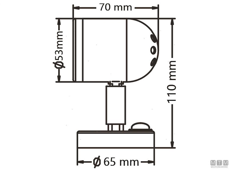SPOT LED 12/24V 3W CAP INOX 