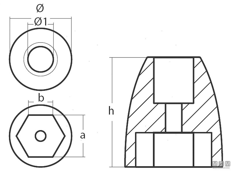 Anodo Ogiva per Mercruiser Bravo III