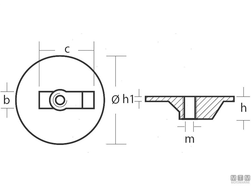 Anodo Placca per Piede Mercury 135-300 HP