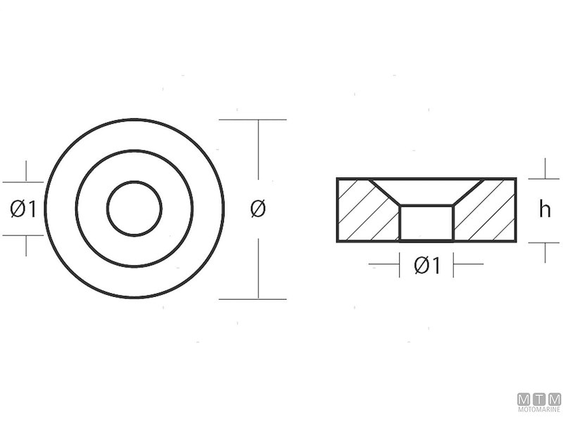 Anodo Rondella per Mercury 2.2-5 HP