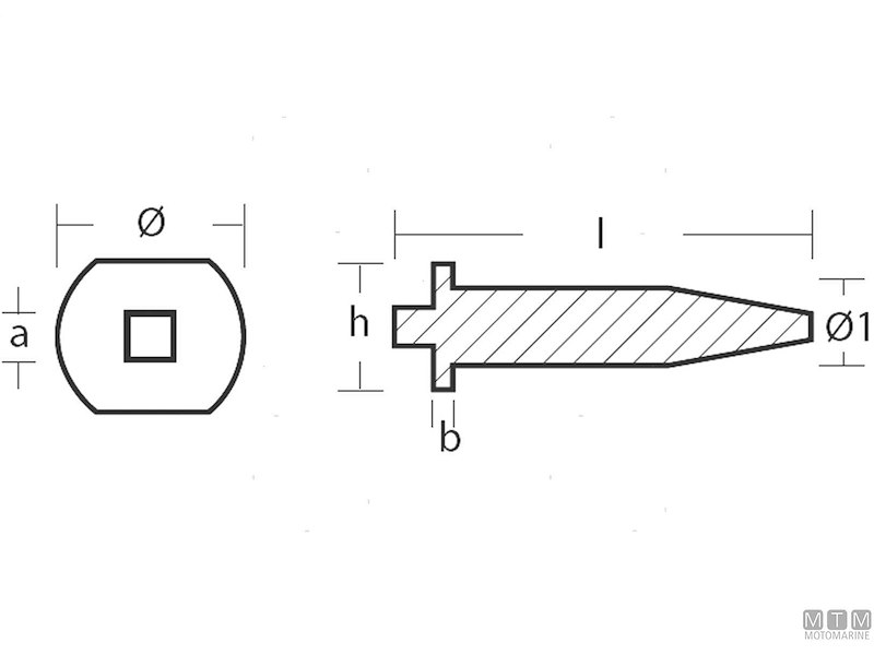 ANODO BARROTTO PER MERCURY 25/30 IN ZINCO 