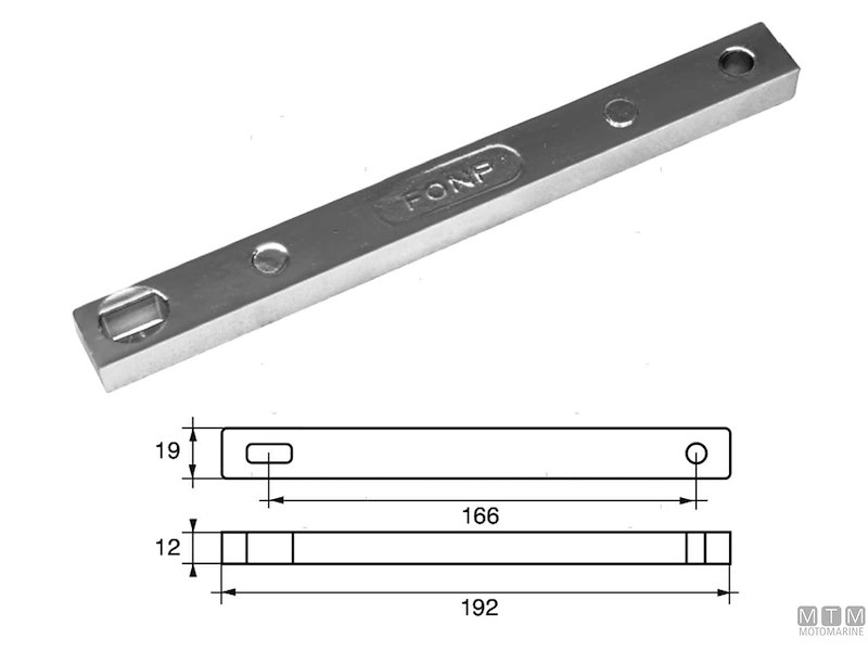 ANODO BARRA MERCURY 30/40 ZN 