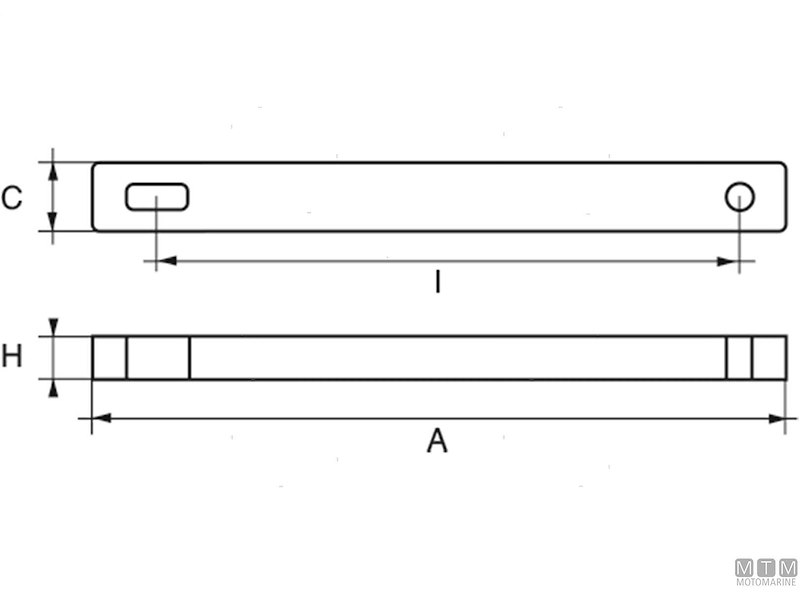 ANODO BARRA PER MERCURY 30/40 IN ZINCO 