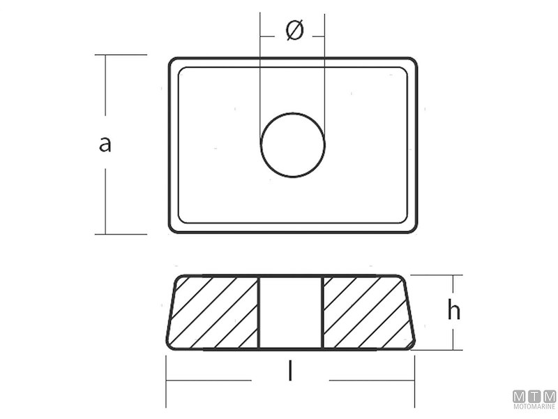 Anodo Piastrina per Mercury 4-20 HP