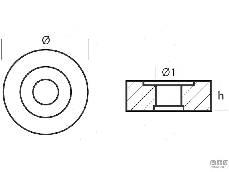 Anodo Rondella per Tohatsu 2.5-70 HP