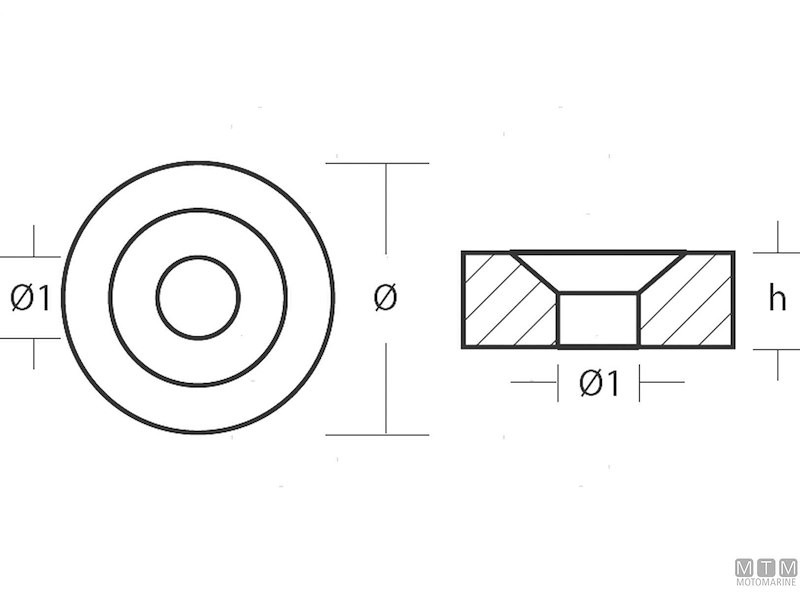 Anodo Rondella per Tohatsu MFS 8-30 HP
