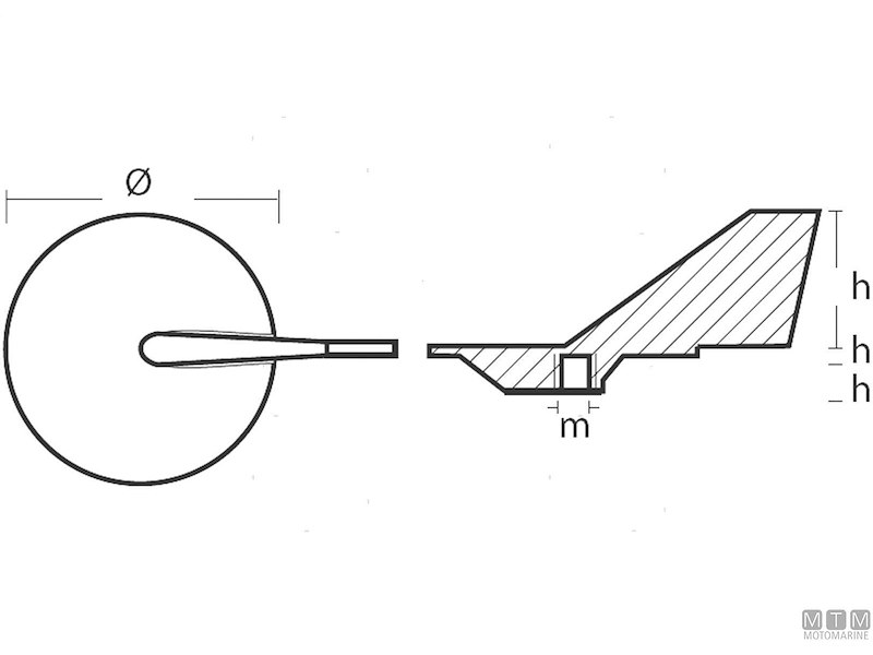 Anodo Pinna per Yamaha 40-90 HP