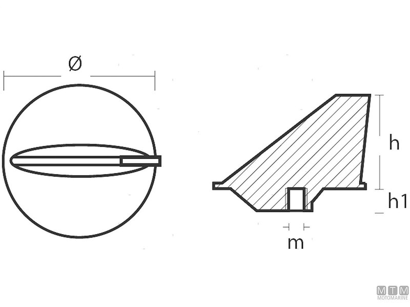 Anodo Pinna per Yamaha 50-55 HP