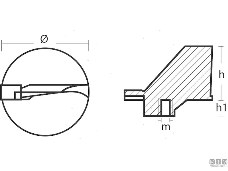 Anodo Pinna per Yamaha 90-200 HP