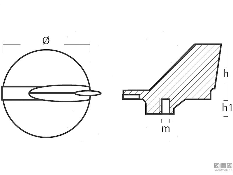 Anodo Pinna per Yamaha 150-300 HP