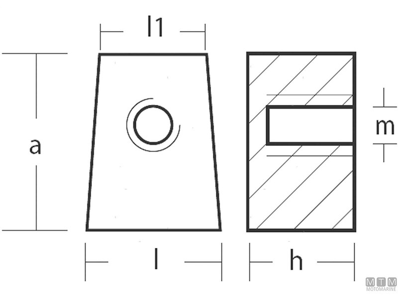 Anodo Cubo per Yamaha 25-60 HP